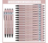TEMU Bolígrafos de 20 piezas Grabados a Medida - Escritura , Mensajes Personalizados, Compatible con Pantallas Táctiles y Clip Retráctil - Perfectos para y Felicitaciones Navideñas