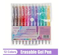 TEMU Bolígrafos de Gel Retráctiles y Borrables , Punta de 0.7mm, Tintas Surtidos que Hacen Desaparecer los Errores, para Dibujar, Escribir, Planificar y Crucigramas, Paquetes de 12/24