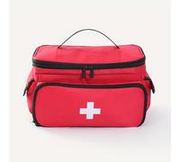 TEMU Bolsa con - Kit de primeros auxilios portátil para viajes y hogar, organizador duradero de poliéster con múltiples compartimentos, 11,02" x 7,48" x 3,31"