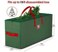 TEMU Bolsa de Almacenamiento Impermeable Extra Grande para Árboles de Navidad - para Árboles de 9 pies, PVC Duradero con Cremallera y Resistentes, Almacenamiento de Árboles