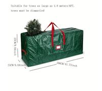TEMU Bolsa de almacenamiento para árbol de Navidad de gran capacidad | Tejido a prueba de polvo de 7/9 pies, cierre de cremallera, forma rectangular, ideal para organización en exteriores y del hogar