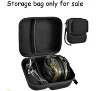 TEMU Bolsa de almacenamiento para audífonos de material EVA negro - Bolsa de almacenamiento profesional portátil y duradera para auriculares, adecuada para de gafas de tiro (solo )