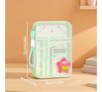 TEMU Bolsa de Almacenamiento Portátil A5 de Malla - Diseño de 3 Capas con Completa de 180°, y Práctica, Ideal para Utilería, Recibos y Boletos, Serie Vibrantes