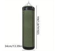 TEMU Bolsa de Arena de Lona de 47" para Boxeo de Resistencia con Gancho - Ideal para Entrenamiento de Golpes, Taekwondo y Sanda