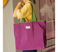 TEMU Bolsa de Compras de Nylon para Supermercado, Reutilizable - Tote Grande con Correa Ajustable, Diseño y Almacenamiento Compacto para Uso Diario, Disponible en Múltiples Colores