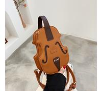 TEMU Bolsa de guitarra elegante, correa de de estilo vintage, forro de poliéster, cierre con cremallera, versátil para ocasiones - Negro/Marrón/