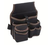 TEMU Bolsa de herramientas para electricista con herrajes negros, bolsa de cintura multiusos, kit de reparación, una bolsa de cintura para electricista incluida.