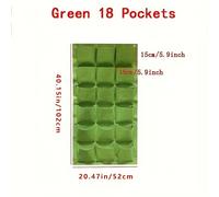 TEMU Bolsa de jardín vertical de 18 bolsillos - , montada en pared para flores y verduras, uso interior/exterior, , estilo de ocio, plantadores de jardín para flores.