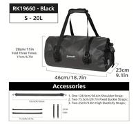 TEMU Bolsa de Sillín para Motocicleta Rhinowalk 20L/45L/65L, Gran Capacidad Bolso Trasero Asiento Posterior Equipaje Viaje Almacenamiento Portabultos Accesorios Moto Larga Distancia