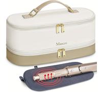 TEMU Bolsa de Viaje Adecuada para Accesorios de Secador de Pelo Shark , con Capa y Alfombrilla Resistente al , Acolchada para un Fácil Transporte de Accesorios de Secador de Pelo Shark , en Beige