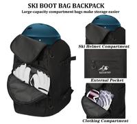 TEMU Bolsa para Botas de Esquí, Mochila para Botas de Snowboard con Compartimento para , Gafas, Guantes y Accesorios de Snowboard - 1