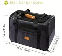 TEMU Bolsa portátil para mascotas Morpilot, con superior, malla extraíble y transpirable, plegable para transportar perros y gatos, con correa para el y cuenco para mascotas.