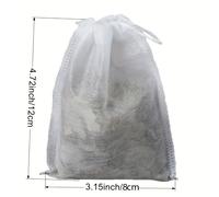 TEMU Bolsas de sopa con cordón de 100 piezas reutilizables - Bolsas de malla de filtro para cocinar, té, medicina china, colar, especias, caldo de hueso, muslin, accesorios de cocina