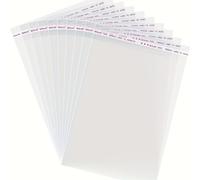 TEMU Bolsas de transparentes, 100 unidades, ideales para materiales impresas, fotos, tarjetas A2, A4, A6 y sobres. Bolsas autosellables de 12.7*17.8 cm