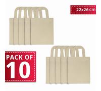 TEMU Bolsas Tote Pequeñas 22X26Cm, Paquete de 10, 145Gsm, 100% Algodón