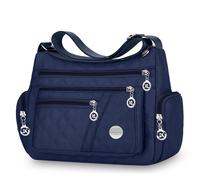 TEMU Bolso Bandolera Unisex Cuadrado Grande, Bolso de de Tela Oxford, Bolso Tote Elegante y Versátil [Dirección del Tirador de Cremallera Aleatoria]