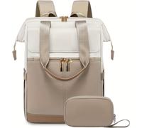 TEMU Bolso convertible de moda para mujer, mochila para portátil, parte superior ancha , bolso de ocio para viajes escolares universitarios, bolso