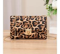 TEMU Bolso Cruzado para Teléfono con Estampado de Leopardo, Cierre de Seguridad con Abatible y Correa de Cadena - Bolso Diagonal Casual Adecuado para el Trabajo, Uso Diario y Smartphones