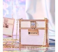 TEMU Bolso de cuero brillantes lujoso con acabado mate de relieve floral de terciopelo, conjunto de hidratante, para regalos de San Valentín y Navidad.