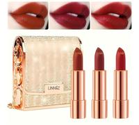 TEMU Bolso de cuero con encaje, tres soportes para lápiz labial, resistente , a la taza, set de de lápiz labial en