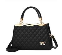 TEMU Bolso de de PVC acolchado para mujer con adorno de , correa ajustable, de lujo, bolso de