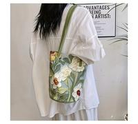 TEMU bolso de de Tela Oxford con Diseño Floral para Dama - Bolso de Elegante , de Pintura al Óleo Floral, Gran Capacidad, Disponible en 2 Colores, Adecuado para Viajes Casuales