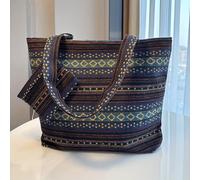 TEMU Bolso de Estilo Étnico para Mujer con Pequeño y Bolsillo para Llaves, Bolso de Tela Tejida, Bolso de Tutoría, Bolso Único de Gran Capacidad y Resistente al
