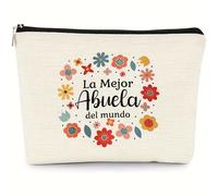 TEMU Bolso de Maquillaje "Mejor Yeya Nunca Ha Fallado" - Estuche de Lino, Regalo Elegante para Navidad, Día de la y , Ideal para la Mejor del Mundo