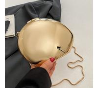 TEMU Bolso de Noche Acrílico con Bordes Definidos, Bolso Asimétrico con Espejo Estilo Europeo y Americano, Mini con Cadena Metálica, Bolso de Metálico de Lujo Estilo Resort para Mujer