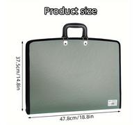 TEMU Bolso de portafolio A3 grande para de 8K, diseño espacioso para uso en oficina y , de almacenamiento versátil para archivos, ideal para estudio, trabajo y salidas