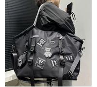 TEMU Bolso Tote de Tela Oxford Casual para Mujer con Parche de Oso, , Bolso de y Bandolera de Gran Capacidad para Deportes y Vacaciones