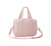 TEMU Bolso tote floral patchwork para madres, diseñado para colgar en cochecitos, para organizar y guardar artículos para el