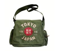 TEMU Bolso Tote Hejuk Vintage Japón 1986 de en Flor - Bolso Carteiro Retro con Correa Ajustable, Cierre de Cremallera, Duradero para a Día, Viajes y Regalos