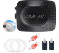 TEMU Bomba Aeradora para Acuarios Mini, Bomba de Oxígeno Ahorradora de Energía, Ultra Silenciosa, 2W/3W/4W, Ajuste de Flujo de Aire, Patas Amortiguadoras, Bomba de Aireación para Pecera con Enchufe