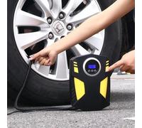 TEMU Bomba de Aire Eléctrica con Manómetro Digital y Luz LED - Inflador Portátil para Neumáticos de Coches y Bicicletas, Uso Seguro de Noche