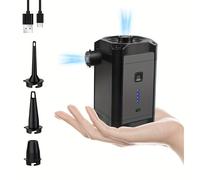 TEMU Bomba de aire eléctrica portátil para camping al - Inflador y bomba rápida para inflar colchonetas, camas de aire, botes, flotadores y piscinas, , recargable y fácil de usar