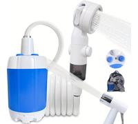 TEMU Bomba de ducha portátil para camping con batería recargable USB, de rociador de cabezal de ducha , de manguera