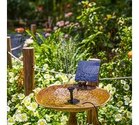 TEMU Bomba de Fuente de Agua con Energía Solar - Portátil y Desmontable para Baños de Aves, Jardines, Estanques y Uso Exterior