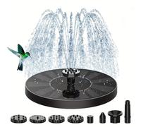 TEMU Bomba de fuente solar de calidad, con capacidad IPX8 y boquillas intercambiables - Ideal para baños de aves, jardines, estanques, acuarios y decoración exterior, diseñada para y su