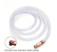 TEMU Bomba de Manguera con Sifón para Autocaravanas - de 2m, Bomba Manual de Transferencia de Aceite de Cobre y PVC con Conector de Sifón para Combustible de , No para Agua Potable