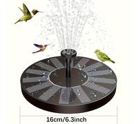 TEMU Bombas de Fuente Solar con 6 Boquillas - Bomba de Agua para Fuentes Solares, para Baños de Aves, Estanques, Jardines y Acuarios