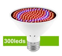 TEMU Bombilla LED para Plantas E26/E27 Lámpara de Interior Completo AC85-265V Luces Hidropónicas UV/IR Azul Invernadero Frutas Flores Cactus Cultivo 110V/220V