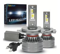 TEMU Bombillas LED para Faros Lupuauto H4 - 40000LM, 600% Más Brillantes, Frío 6500K, Disipador de de Cobre Dual, Enfriamiento Turbo, Compatible con Canbus, 12V-24V, Aluminio, 2 piezas