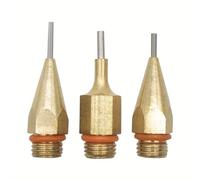 TEMU Boquilla de Pistola de Pegamento de en Caliente con Agujero Pequeño de .3mm1.5mm, Boquilla de Acero Inoxidable y Latón, Boquilla de Agujero Fino 1.0x40mm, 1.3x40mm, 1.5x45mm, Una 3pcs/paquete