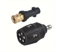 TEMU Boquilla Multifunción Ajustable para Lavadora de Presión Compatible con Karcher Serie K, Cabeza de Boquilla Rotativa, Conector Rápido 1/4, Accesorio para Pistola de Agua
