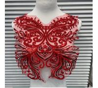 TEMU BORDADO - Panel de Tela de Malla con Lentejuelas Lujosas, con Florales, Ideal para Proyectos de Moda y Artesanía DIY - Disponible en Varios Colores