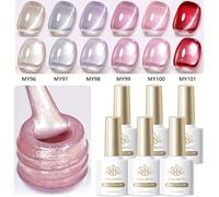 TEMU BORN PRETTY 6 piezas de esmalte de uñas en gel magnético y gato de 10 ml, vernis semipermanente de gel que se con para manicura