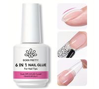 TEMU BORN PRETTY Gel Adhesivo Multiusos 15ml 6 en 1: Base, Sellador, Parche, Adhesivo Duradero y de Larga Duración para Uso en Salones de Uñas