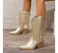 TEMU Botas de Caballero con , Estilo , Tacones Anchos, Punta Afilada, Elegantes y Versátiles, de Tendencia, Nuevas Botas de Mujer para Viajeros.