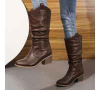 TEMU Botas de Caballero de Media Caña con Tacones Altos para Mujer